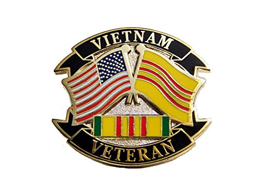 Lot Of 12 Vietnam Veteran USA Flags Pibbon Marines Navy Army Air Force Lapel Hat Pin PPM7506 (12 Pins)