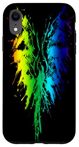 iPhone XR Abstract Watercolor Phoenix Inkblot Bird Case