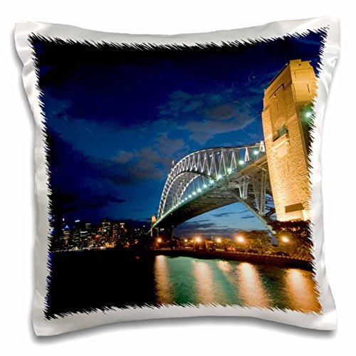 Bridges - Harbour Bridge, Sydney, New South Wales, Australia. 16x16 inch Pillow Case
