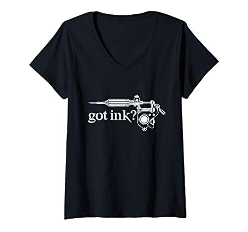 Womens Tattoo - Got Ink? Tattoo Gun Artist Gift V-Neck T-Shirt