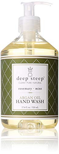 DEEP STEEP Rosemary  and  Mint Argan Oil Hand Wash, 17.6 FZ