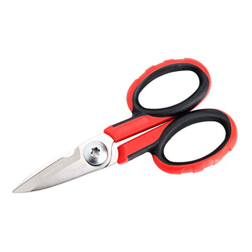 ARES 70105 - 5 1/2-Inch Multi-Purpose Heavy Duty Shears - Finely Serrated High Carbon Stainless Steel Blades - Cuts Wire, Insulation, Soft Cable and More