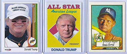 Trump -3- Donald Baseball Card Ken Griffey JR. 1989 Upper Deck and Mickey Mantle 1952 Topps Rookie LOT