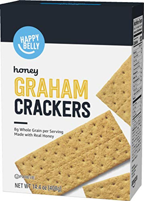 Amazon Brand - Happy Belly Honey Graham Crackers, 14.4 Ounce Amazon Brand - Happy Belly Honey Graham Crackers, 14.4 Ounce