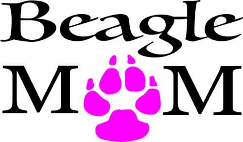 WickedGoodz Beagle MOM Vinyl Window Decal Transfer - Beagle Bumper Sticker - Perfect Beagle Owner Gift - Made in The USA