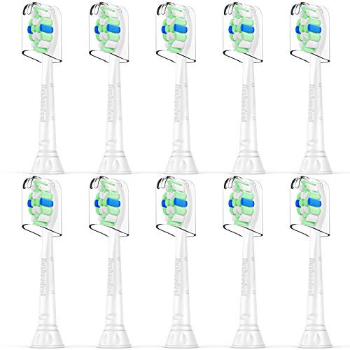 Replacement Brush Heads for Phillips Sonicare- 10 Pack Replacement Toothbrush Heads Compatible with Philips Sonicare Diamondclean Electric Toothbrush, White