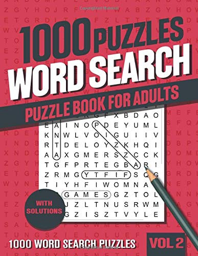 1000 Word Search Puzzle Book for Adults- Big Puzzlebook with Word Find Puzzles for Seniors, Adults and all other Puzzle Fans - Vol 2