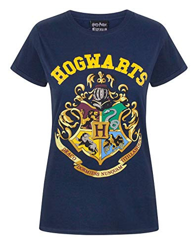 HARRY POTTER Womens/Ladies Hogwarts Crest T-Shirt -XX-Large- -Blue-