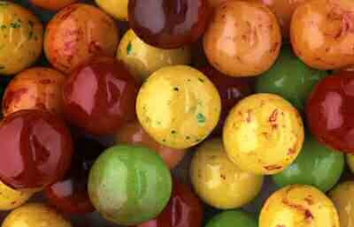 Gumballs By The Pound - 2 Pound Bag of Half  and  Half Fruits