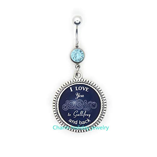 I Love You to Gallifrey and Back Gallifreyan Belly Ring time Lord Lovers time Lord Belly Ring who Belly Button Ring who Fan Jewelry Whovian Gift--324