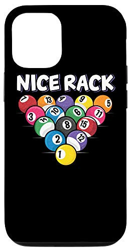 iPhone 12/12 Pro Funny Nice Rack Billiards Pool Player Gift 15 Billiard Balls Case