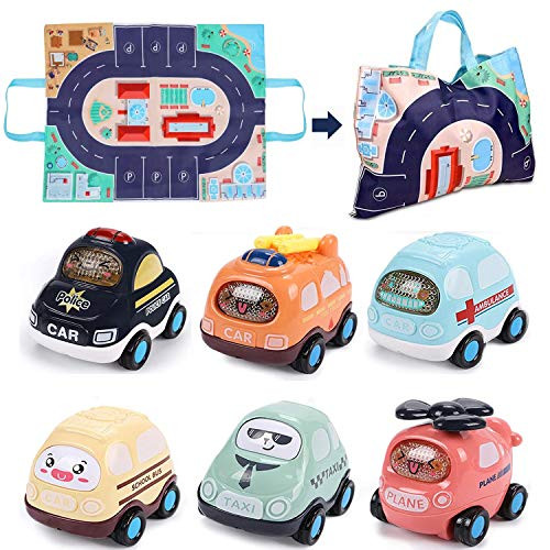 Baby Toy Cars for 1 Year Old Boy, Push and Go Vehicles Toddlers Toy Set 6 Cars with Play Mat Storage Bag, 1 2 3 Year Old Toys Boys Girls Early Educational Toys Children Kids Birthday Gift Baby Toy Cars for 1 Year Old Boy, Push and Go Vehicles Toddlers Toy Set 6 Cars with Play Mat Storage Bag, 1 2 3 Year Old Toys Boys Girls Early Educational Toys Children Kids Birthday Gift