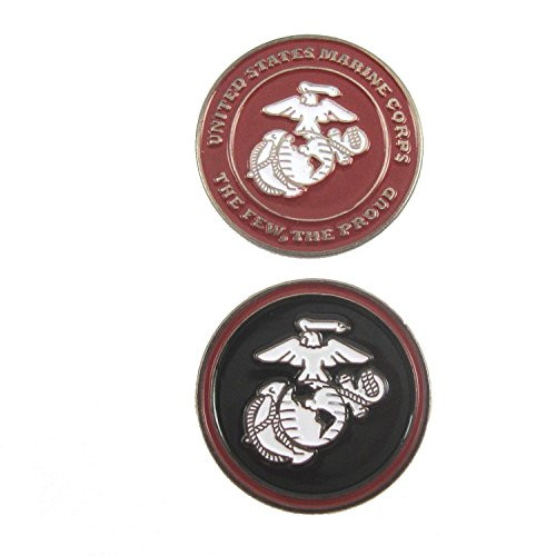 Waggle Pro Shop U.S. Marine Corps Double-Sided USMC Golf Ball Marker