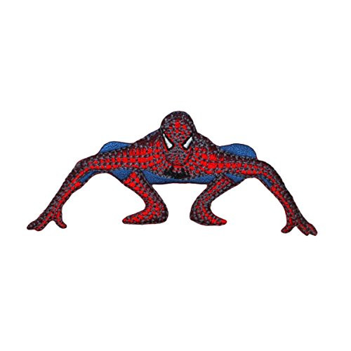 Spider Man Crouch Jump Patch Marvel Comics Superhero Fan Iron On Applique