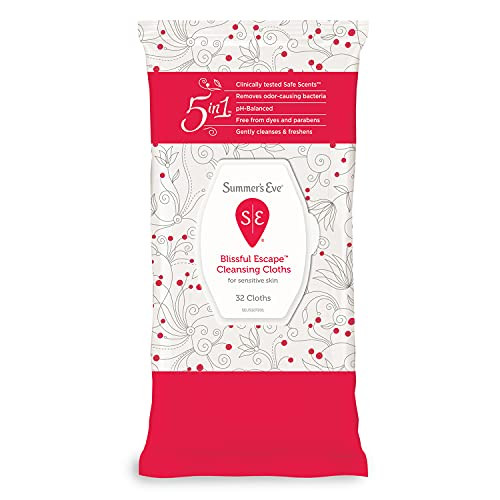 Summer's Eve Cleansing Cloths Unscented, Blissful Escape, 32 Count