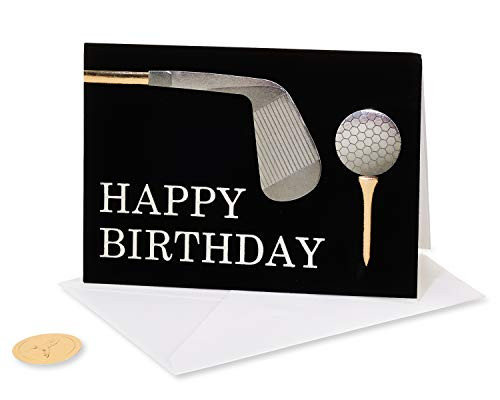 Papyrus Golf Birthday Card -Golf Club And Ball-