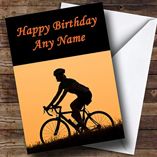 Cycling Fan Personalized Birthday Greetings Greetings Card