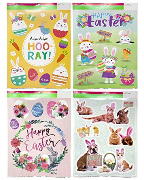 Easter Window Clings -4 Sheets Set-, Easter Decorations for The Home, Easter Decor, Spring Window Clings, Easter Home Decor, Easter Stickers, Window Clings for Kids -Set-1- Easter Window Clings -4 Sheets Set-, Easter Decorations for The Home, Easter Decor, Spring Window Clings, Easter Home Decor, Easter Stickers, Window Clings for Kids -Set-1-