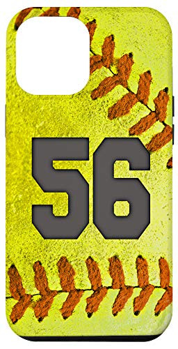 iPhone 12 Pro Max Softball Fan -56 Jersey No 56 Softball Lover Phone Case Gift Case