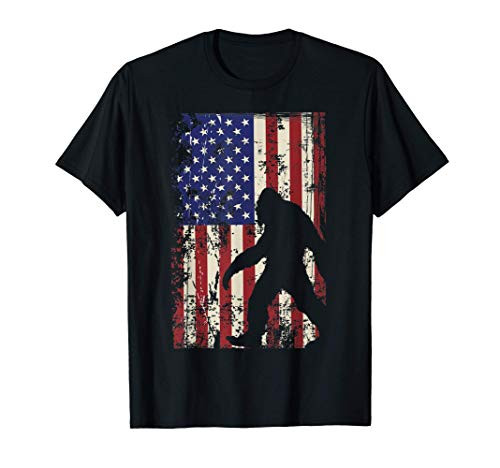 Bigfoot American Flag 4th of July Patriotic T-Shirt Bigfoot American Flag 4th of July Patriotic T-Shirt