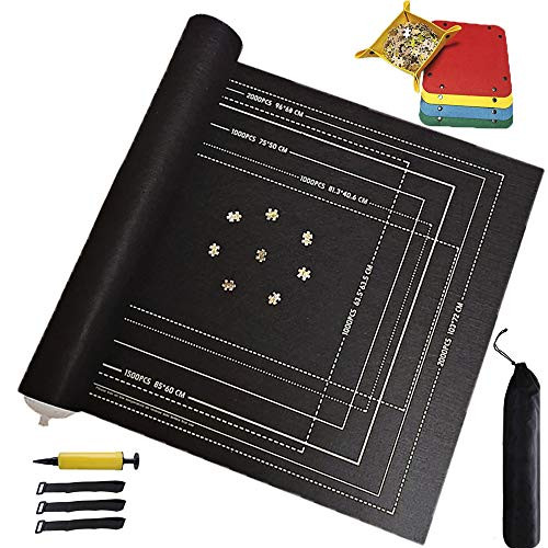 Directtyteam Puzzle Mat, Jigsaw Puzzle Roll Mat Up to 2000 Pieces, Portable Puzzle Storage Mat, Store and Transport Jigsaw Puzzle
