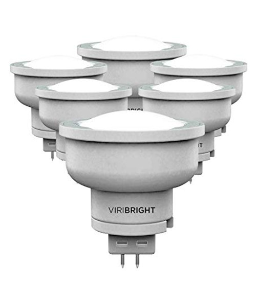 Viribright MR16 LED Bulb Dimmable, 4.2-Watt -35-Watt Equivalent-, Halogen Replacement, 4000K Cool White, GU5.3 Base, 310 Lumens, 25,000 Hour Life Time - 6 Pack Viribright MR16 LED Bulb Dimmable, 4.2-Watt -35-Watt Equivalent-, Halogen Replacement, 4000K Cool White, GU5.3 Base, 310 Lumens, 25,000 Hour Life Time - 6 Pack