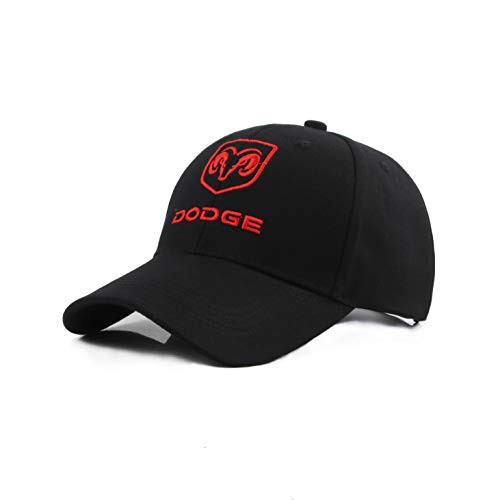 fit Dodge Baseball Hat Cap,Men and Women Adjustable Car Logo Cap,Loyal Team Fans Car Racing Motor Cap -Black Dodge/Logo-