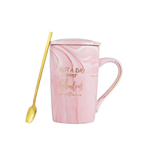 Not a Day Over Fabulous mug - Birthday Gifts for Women - Funny Birthday Gift Ideas for Her, BFF, Best Friends, Coworkers, Her, Wife, Mom, Daughter, Sister, Aunt Ceramic Marble Mug-Pink- Not a Day Over Fabulous mug - Birthday Gifts for Women - Funny Birthday Gift Ideas for Her, BFF, Best Friends, Coworkers, Her, Wife, Mom, Daughter, Sister, Aunt Ceramic Marble Mug-Pink-