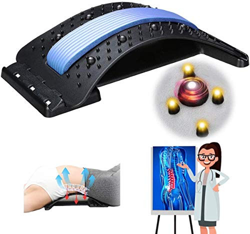 Back Stretcher, Lumbar Back Pain Relief Device Jeteven Multi-Level Back Massager Lumbar for Pain Relief, Herniated Disc, Scoliosis, Sciatica, Lower and Upper Back Stretcher Support