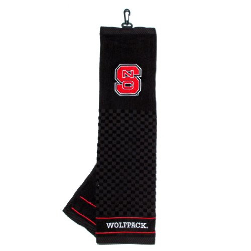 Team Golf NCAA NC State Wolfpack Embroidered Golf Towel, Checkered Scrubber Design, Embroidered Logo Team Golf NCAA NC State Wolfpack Embroidered Golf Towel, Checkered Scrubber Design, Embroidered Logo