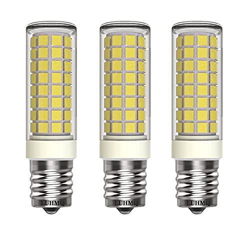 LUHMQ E17 LED Bulbs 3 Pack for Under Microwave Light Bulbs,Over Stove Lights,Range Hood,7W -70W Halogen Bulb Equivalent- 700 Lumen AC120V E17 Bulb Home Lighting-Daylight White 6000K-