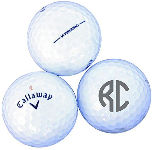 -Set of 3- Two Initial Monogram Golf Balls, Personalized Monogram Golf Balls, Custom Monogram Golf Balls for Him - GLF08