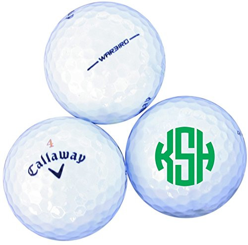 -Set of 3- Monogram Golf Balls, Personalized Monogram Golf Balls, Custom Monogram Golf Balls for Him - GLF07