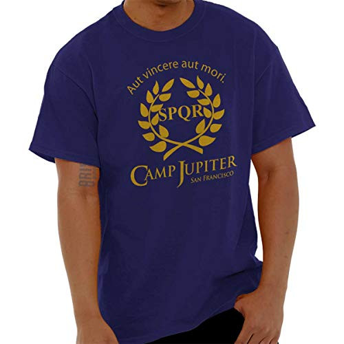 Brisco Brands Camp Jupiter SPQR Greek Mythology Graphic T Shirt Men or Women Purple