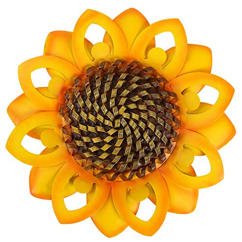 Aboxoo Sunflower Metal Flower Wall Sculptures Yellow Art Home Decoration for Bathroom Bedroom Balcony Porch Patio Fence Garden Outdoor Indoor Living Room Kitchen 13inch -Yellow Sunflower- Aboxoo Sunflower Metal Flower Wall Sculptures Yellow Art Home Decoration for Bathroom Bedroom Balcony Porch Patio Fence Garden Outdoor Indoor Living Room Kitchen 13inch -Yellow Sunflower-