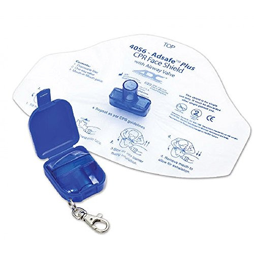 American Diagnostic Corporation Adsafe Plus Cpr Face Shield With Keychain Royal Blue
