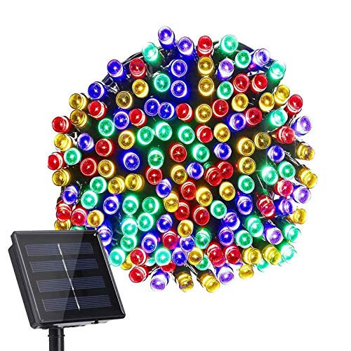 Solar String Lights, 72ft 200 LED Solar Fairy Lights with 8 Modes, Waterproof Outdoor String Lights for Patio, Yard, Garden, Party, Wedding, Christmas, Holiday Decorations -Multicolor-