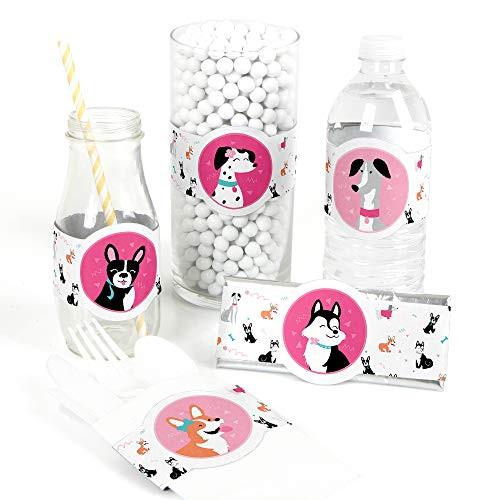 Pawty Like a Puppy Girl - DIY Party Supplies - Pink Dog Baby Shower or Birthday Party DIY Wrapper Favors and Decorations - Set of 15 Pawty Like a Puppy Girl - DIY Party Supplies - Pink Dog Baby Shower or Birthday Party DIY Wrapper Favors and Decorations - Set of 15