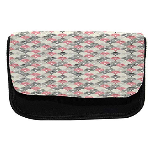 Lunarable Asian Pencil Case, Japanese Soft Hand Fan, Fabric Pen Pencil Bag with Double Zipper, 8.5" x 5.5", Beige Dark Taupe Pink Cream Lunarable Asian Pencil Case, Japanese Soft Hand Fan, Fabric Pen Pencil Bag with Double Zipper, 8.5" x 5.5", Beige Dark Taupe Pink Cream