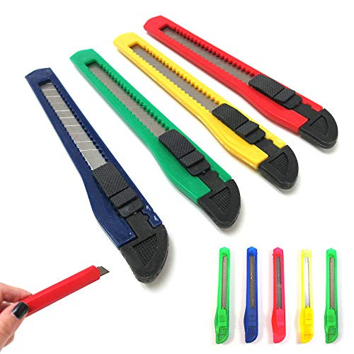 8 Utility Knife Box Cutter Retractable Snap Off Lock Blade Tool Razor Sharp