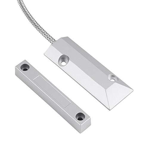 Magnetic Contact Switch, Door Window Magnetic Contact Wired Sensor Detector Switch for Home Garage Alarm Security