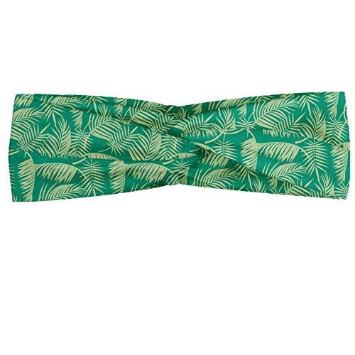 Ambesonne Tropical Headband, Exotic Fan Palm Leaves Foliage Plants Hawaiian Rainforest Jungle Design, Elastic and Soft Women's Bandana for Sports and Everyday Use, Sea Green Pale Green Ambesonne Tropical Headband, Exotic Fan Palm Leaves Foliage Plants Hawaiian Rainforest Jungle Design, Elastic and Soft Women's Bandana for Sports and Everyday Use, Sea Green Pale Green