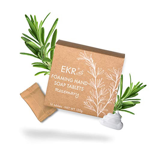 Hand Soap Refill Foaming Tablets Hand Wash Refills Rosemary Essential Oil by EKR -?Rosemary, 16 tabs-