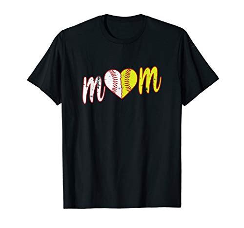 Funny Softball Baseball Mom T-Shirt Ball Mom Tee