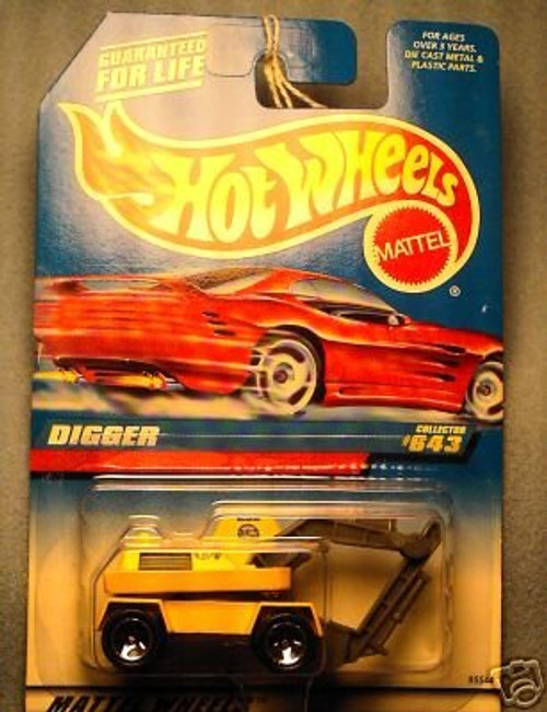 Mattel Hot Wheels 1998 1:64 Scale Yellow Digger Die Cast Car Collector #643