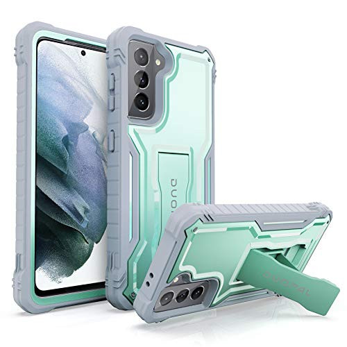 DUOPAL Samsung Galaxy S21 5G Case, Military Grade Protection Shockproof Case Built-in Kickstand Compatible with Samsung S21 5G Phone 6.2 Inch -Green-