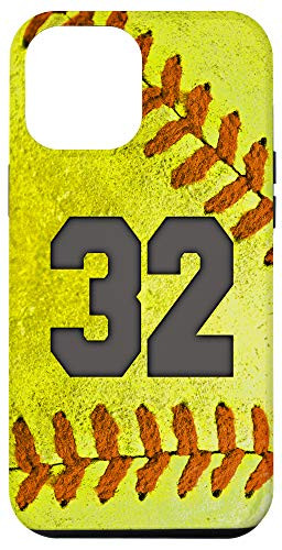 iPhone 12 Pro Max Softball Fan -32 Jersey No 32 Softball Lover Phone Case Gift Case