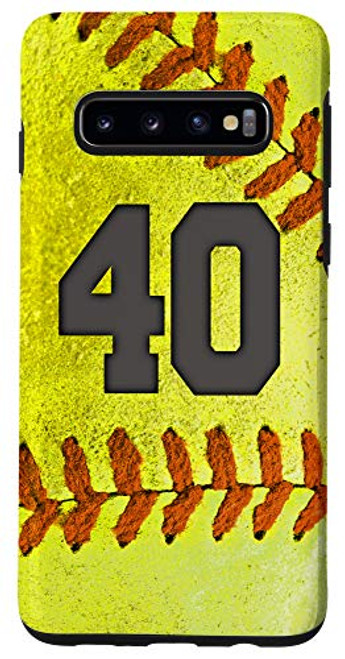 Galaxy S10 Softball Fan -40 Jersey No 40 Softball Lover Phone Case Gift Case
