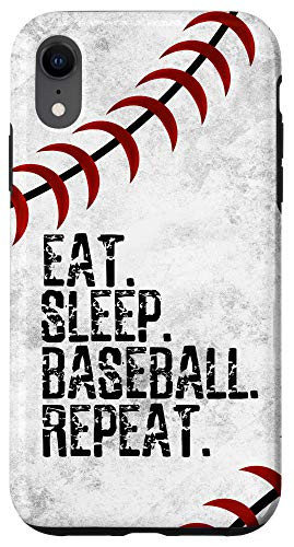 iPhone XR Eat Sleep Baseball Repeat Ball Sports Team Case