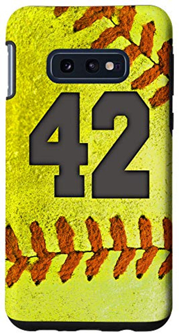 Galaxy S10e Softball Fan -42 Jersey No 42 Softball Lover Phone Case Gift Case